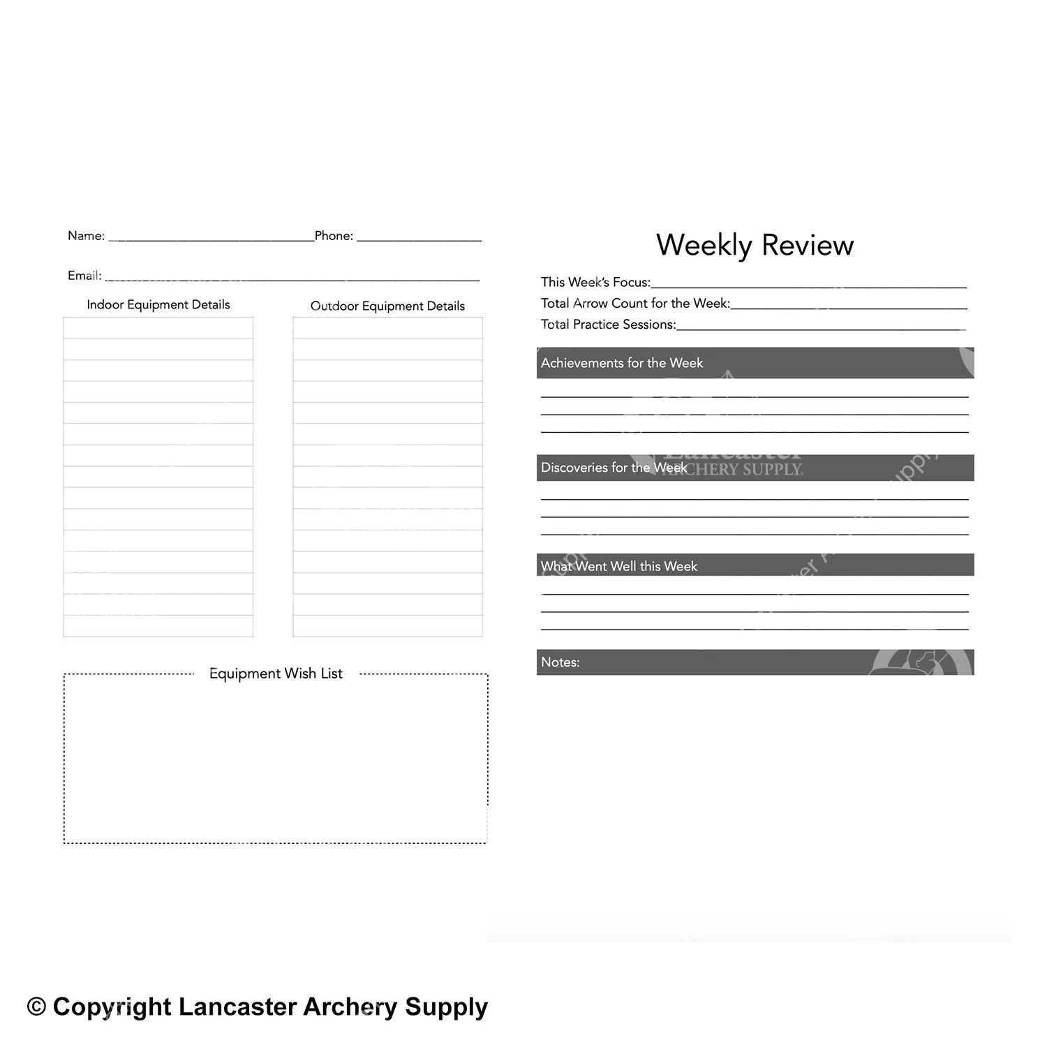 2021 Kaminski Archery Performance Planner - Image 2